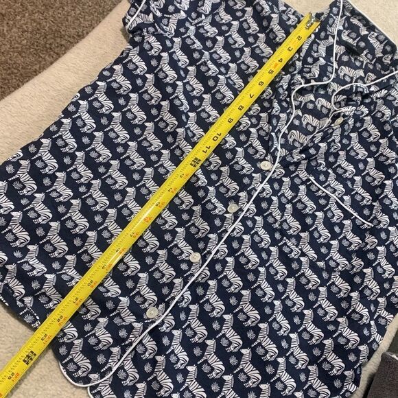 J. Crew Navy and White Patterned Shirt, medium - Picture 5 of 9